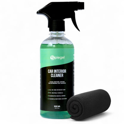 Spiegel Car Interior Cleaning Kit with Dashboard & Leather Care, All-in-One Protection & Interior Conditioning for Leather Seats, Plastics, Rubber & Vinyl | 500 ML Each