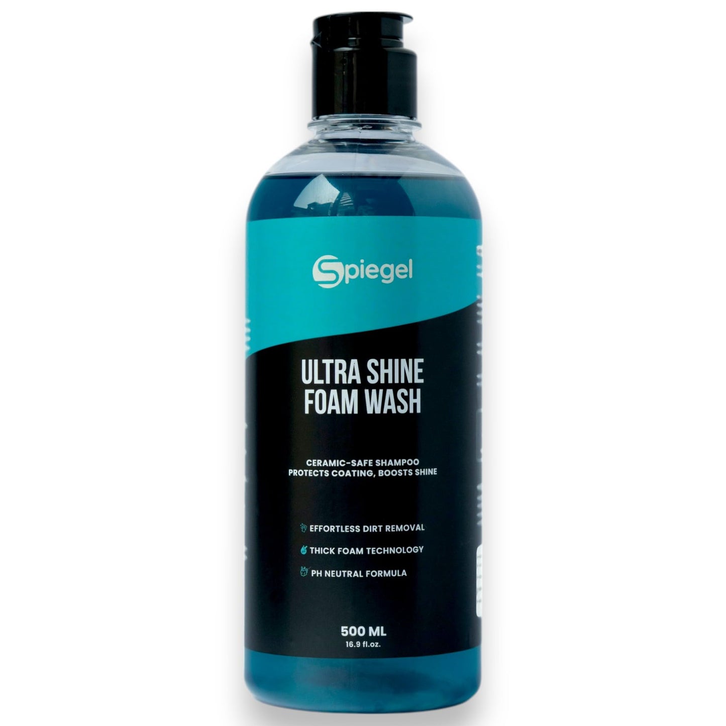 Spiegel Ultra Shine Car Shampoo 1L + 250 GSM Microfiber Cloth – High Foam pH-Balanced Car Wash Liquid – Streak-Free Shine – Safe on Paint, Ceramic, Chrome & Glass