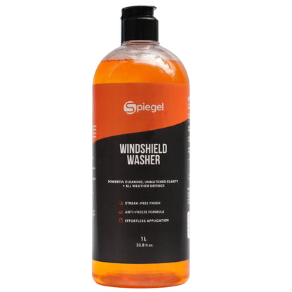 Spiegel Windshield Washer Fluid For Car 1L Pack - All Season Car Windshield Cleaner Liquid- Anti Freeze Technology