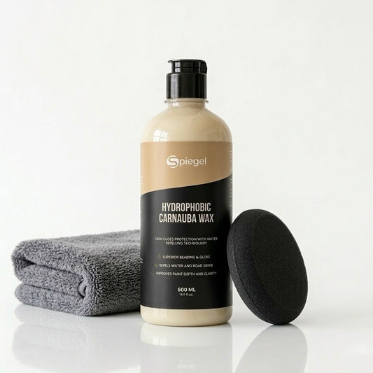 Spiegel  Hydrophobic Carnauba Wax Kit – with 350 GSM Microfiber & Foam Applicator